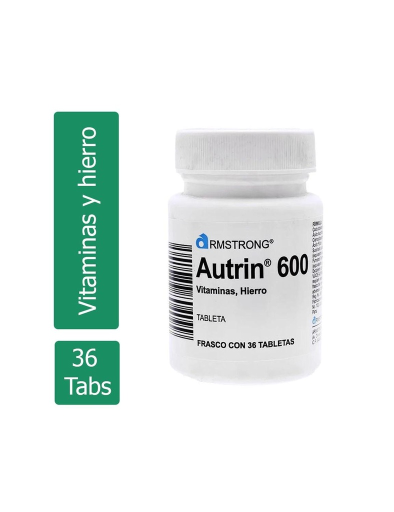 Autrin 600 Mg Frasco 36 Tabletas | Club Presalud